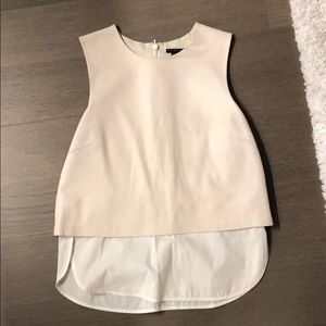 Theory Sleeveless Leather Top